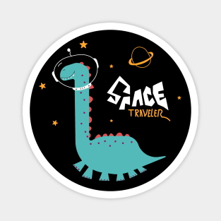 Space traveler dinosaur Magnet
